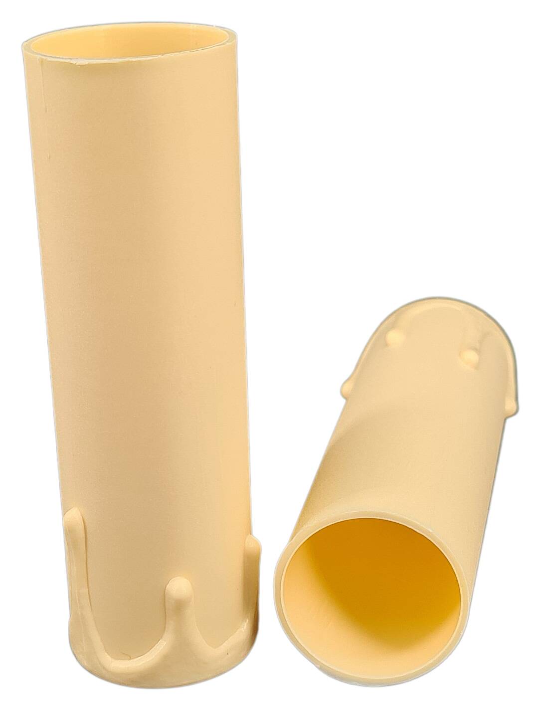 E14 plastic candle sleeve 26x85 with drops ivory
