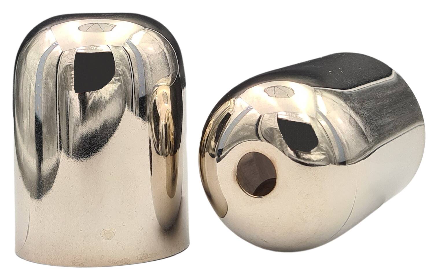 brass cladded socket sleeve 43x57 MH10,5 for socket E27 polished-nickel