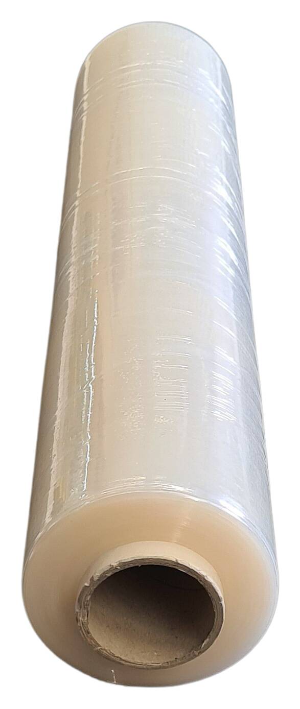 stretch foil 500 mm wide 300 mtr. rolls 23 µ transparent