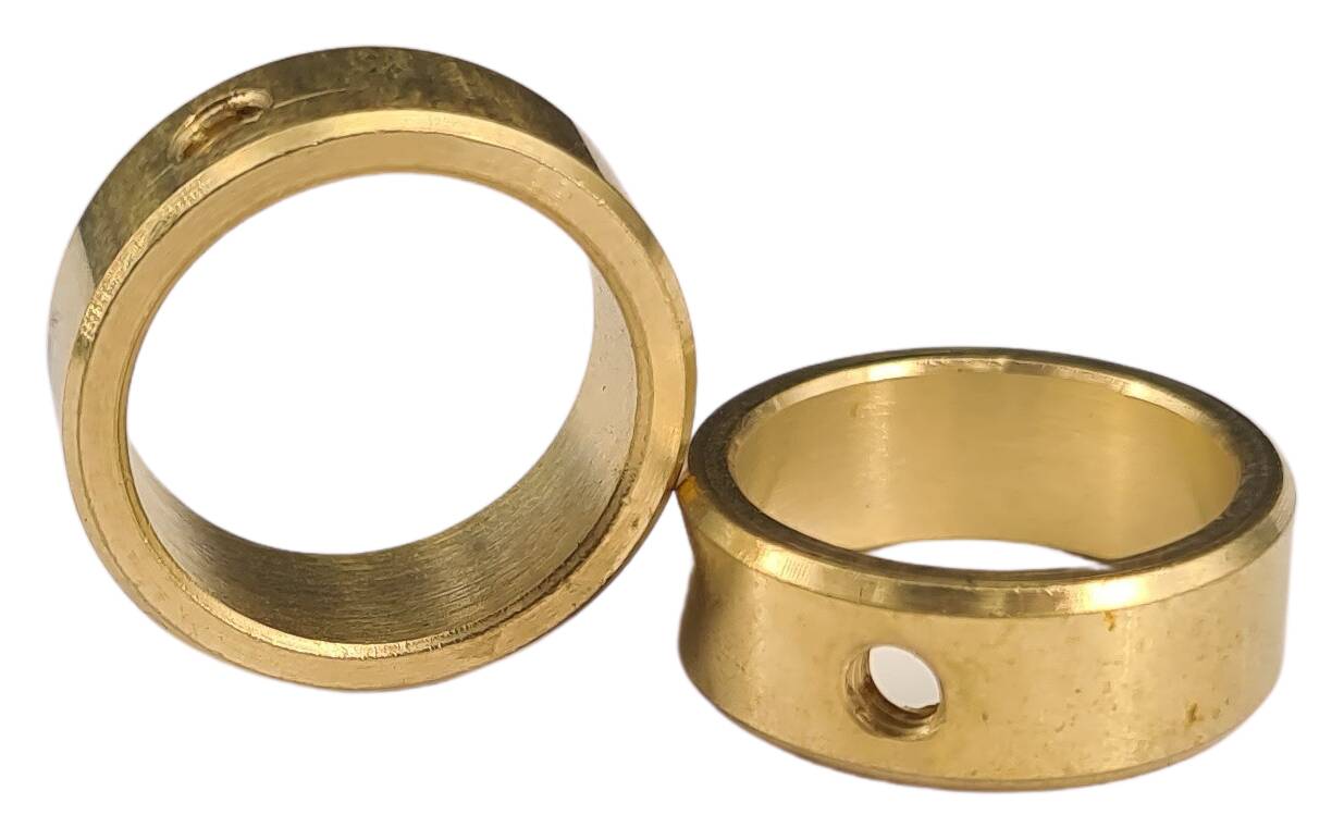 brass adjusting ring 20x6 through 16,5 without rivet projection laterally M3 raw