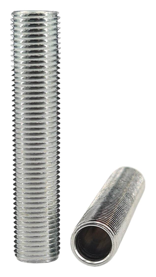 iron thread tube M10x1x50 round seamless zinc