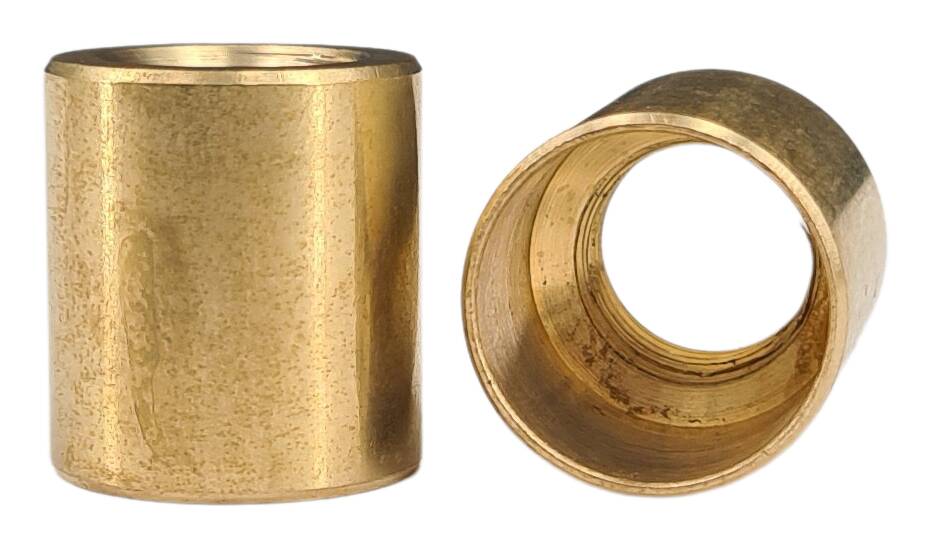 brass coupler 15x16,5 M10x1 step-hole Ø13,5x10 raw