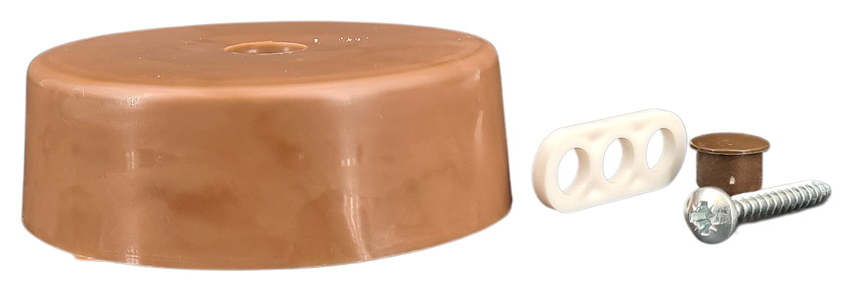 plastic distributor ceiling cap 70x25 with accessory brown