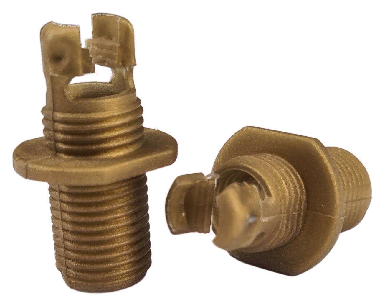plastic cord grip inside part M10x1x12 male (flat cable) gold