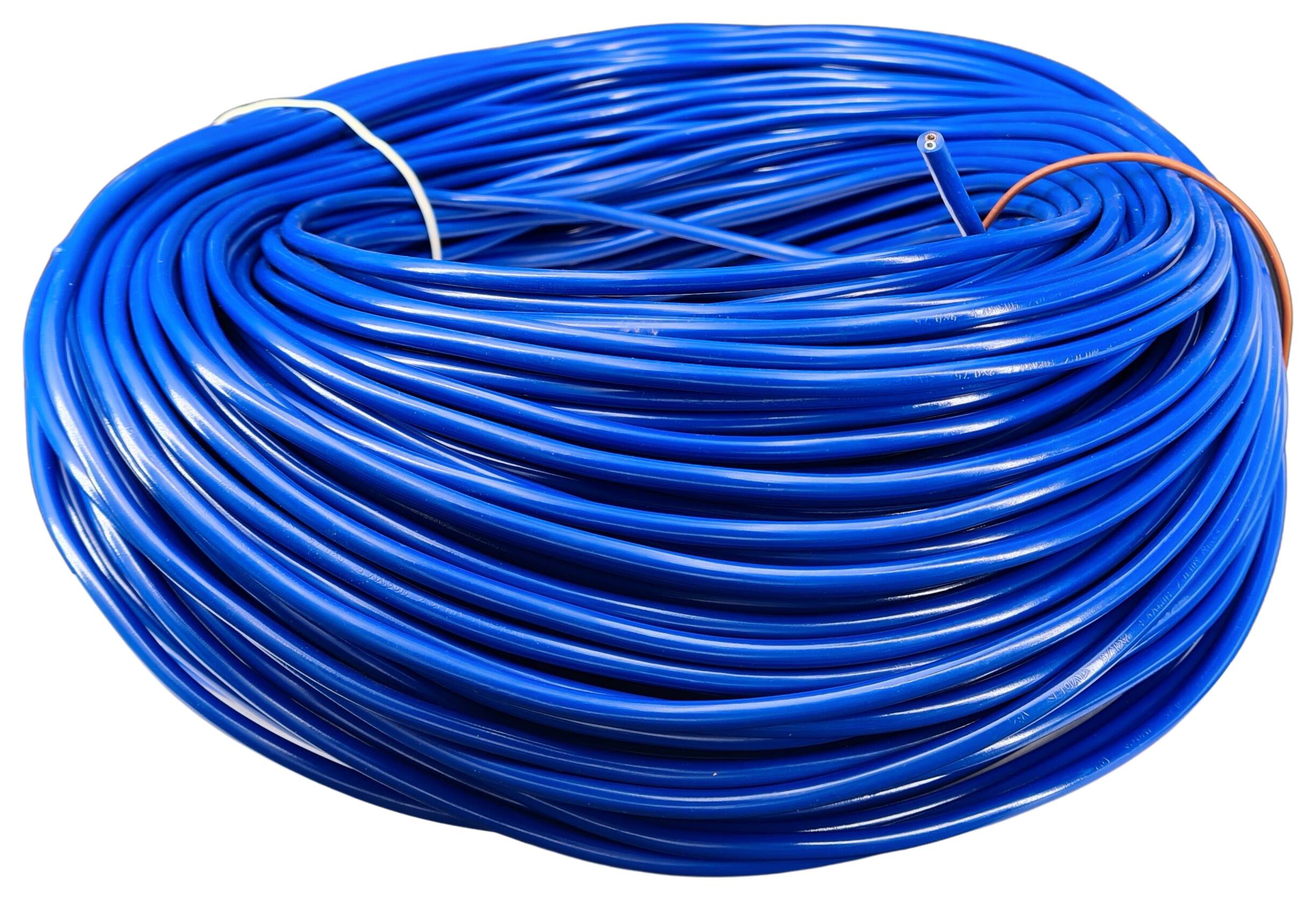Kabel 2x0,75 rund H03VV-F blau