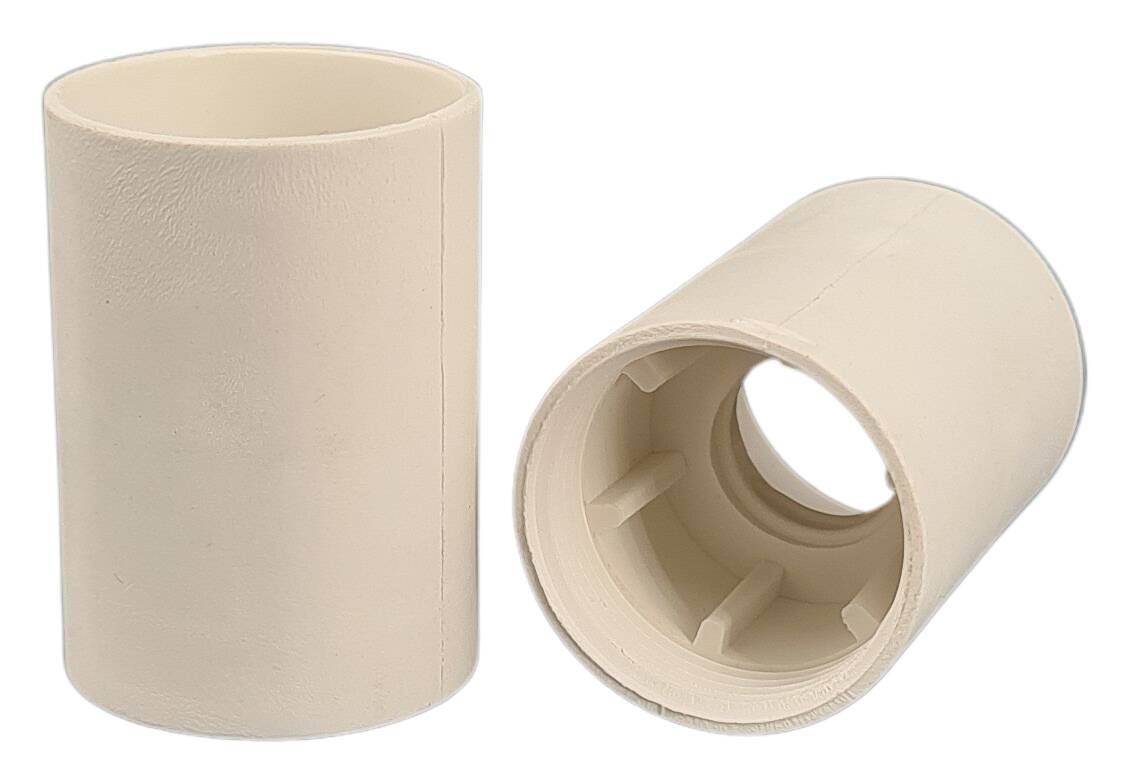 E14 smooth body for thermoplastic lampholder white