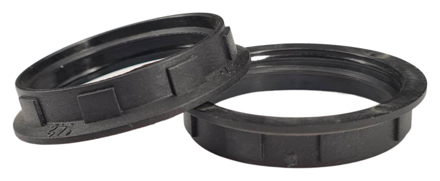 E14 ring nut 35x7 thermoplastic black