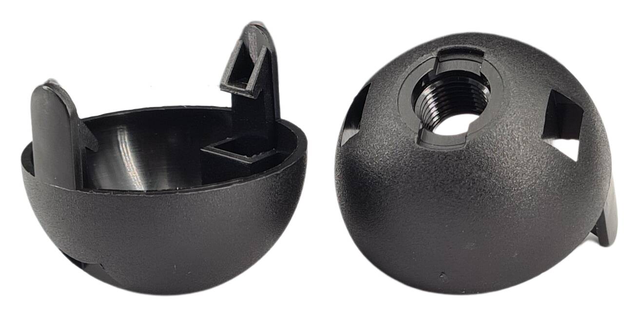 E27 cap for thermoplastic lampholder M10x1 thread black