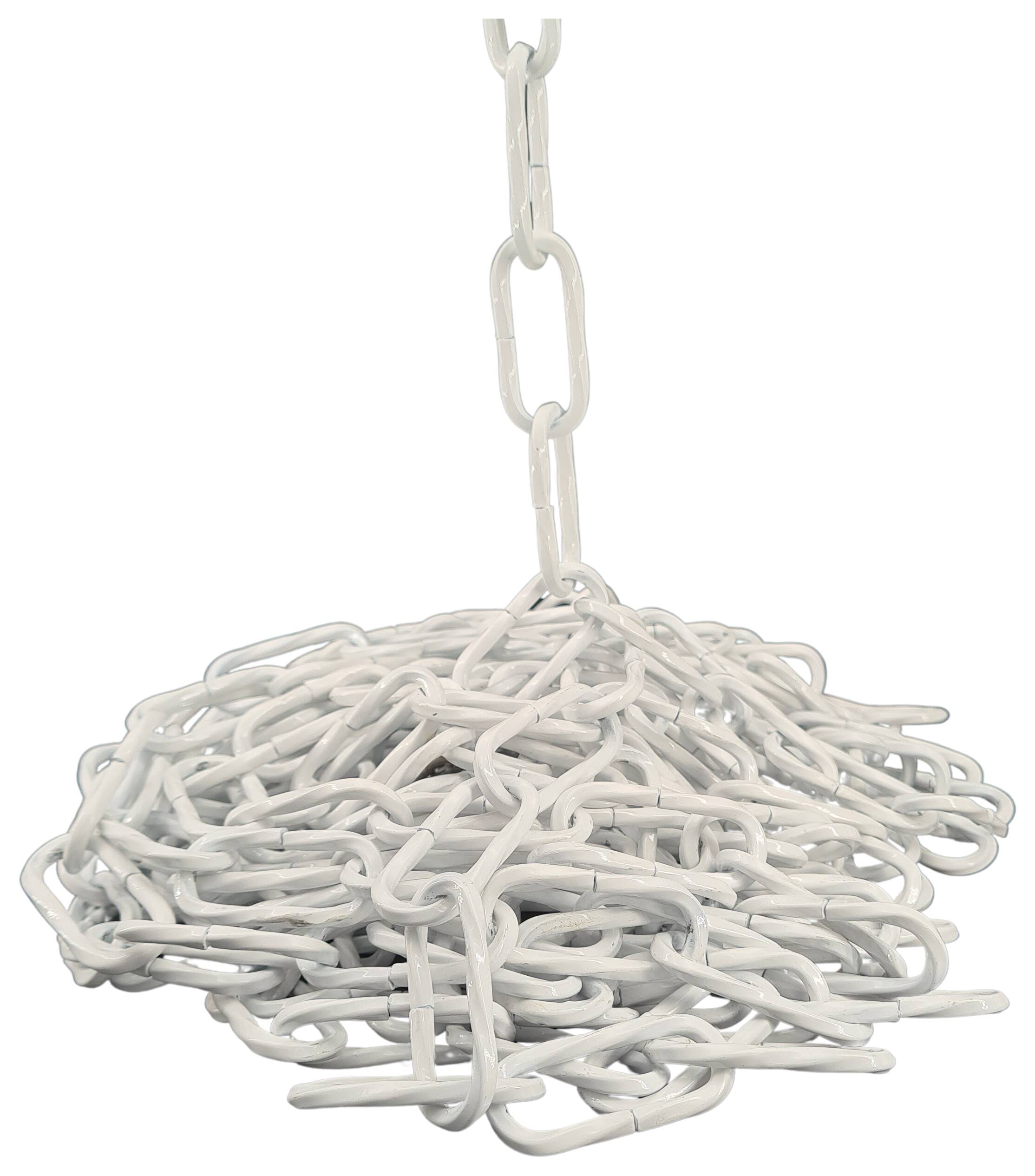 iron chain twisted 3,8 mm thick, white