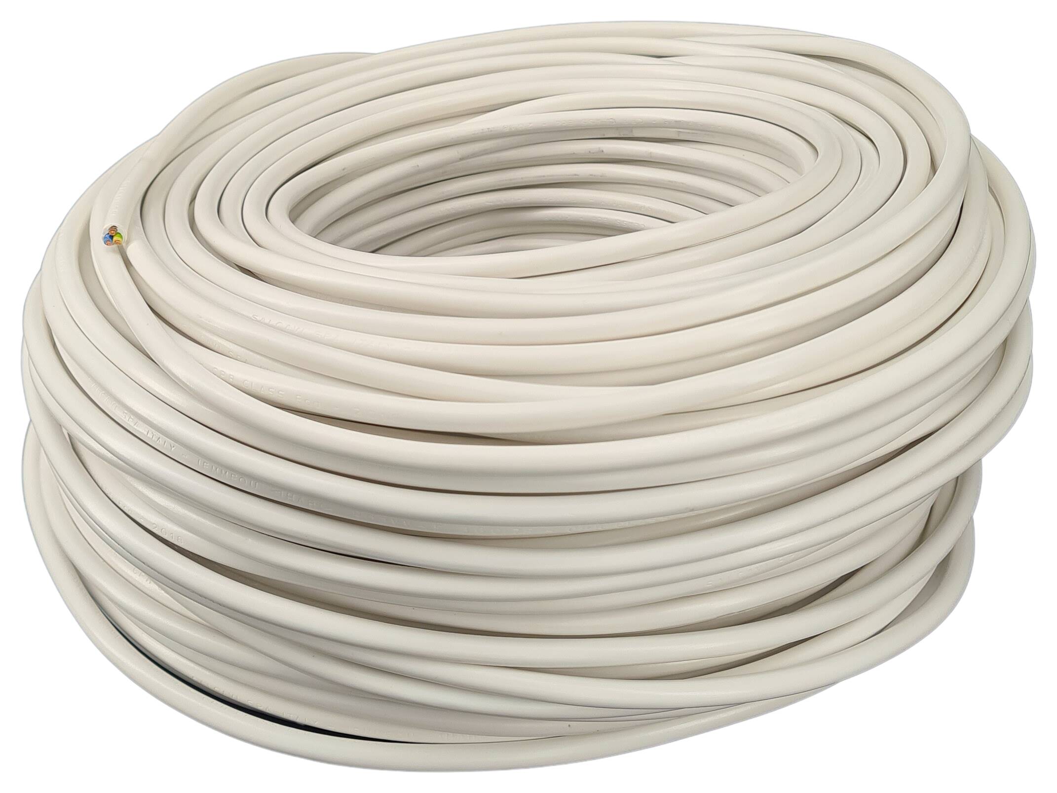 cable 3G 0,75 H03VV-F round white