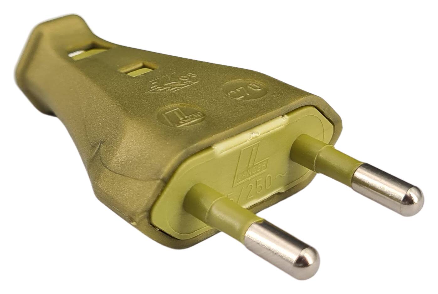 Euro-plug 250V/2,5A/Protection class II gold