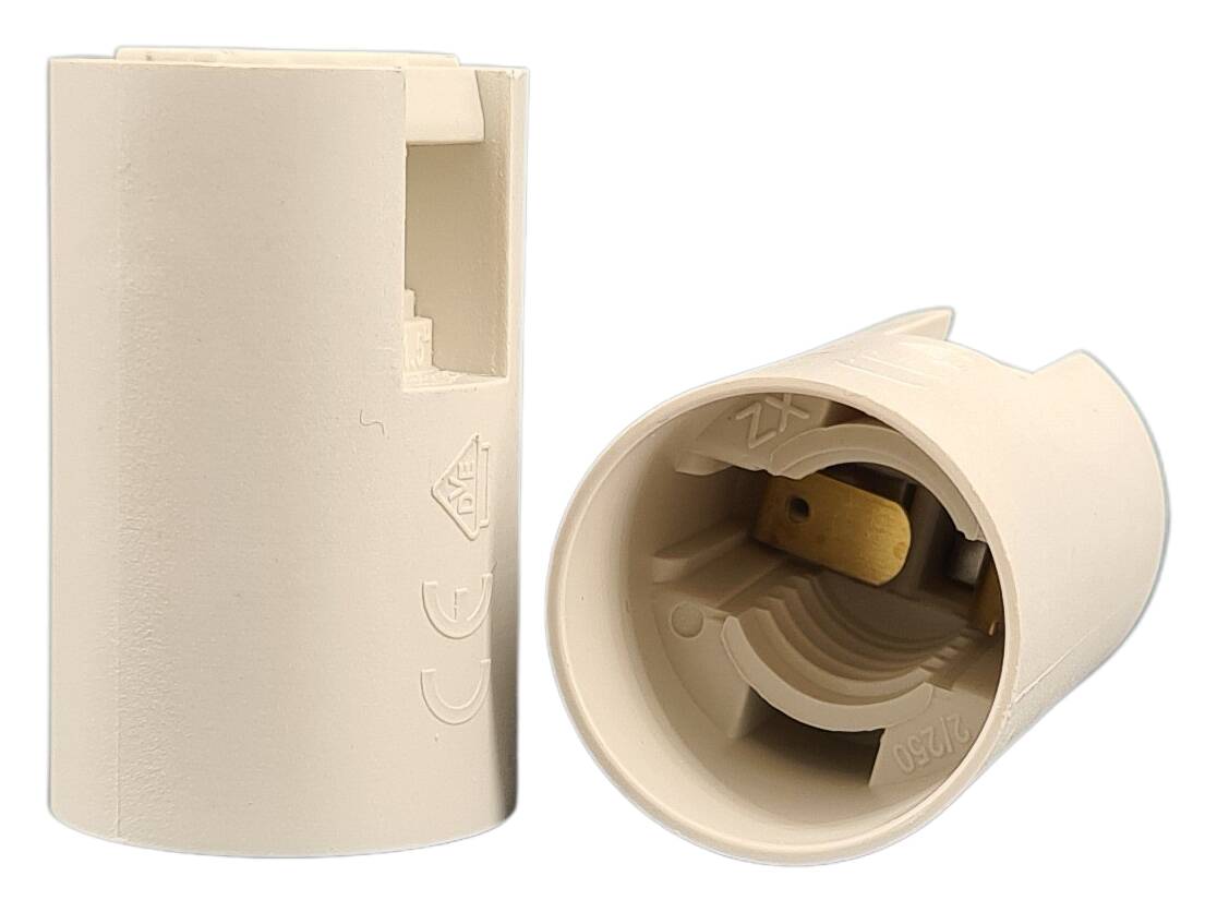 E14 smooth body for thermoplastic lampholder white