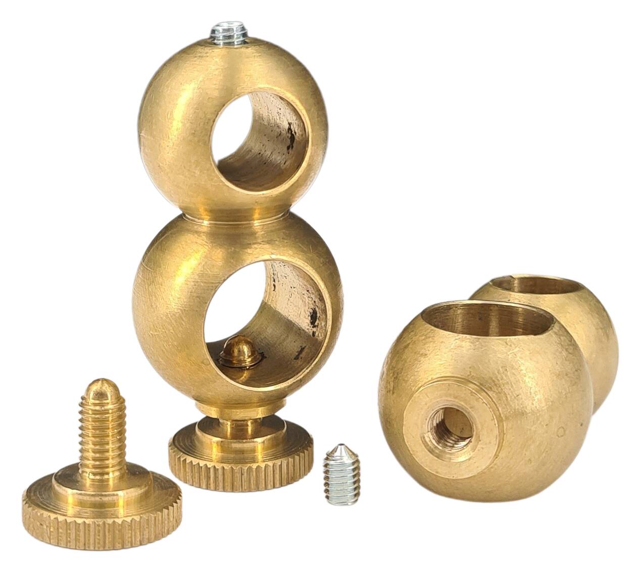 brass pipe slider 23x20x44mm double ball parallel raw