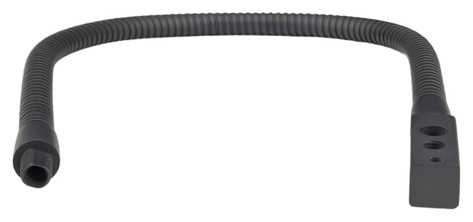 iron flex tube 10x4,8x400 male/male M8x1x10 profile - M8x1x6 round RAL 7021 anthracite