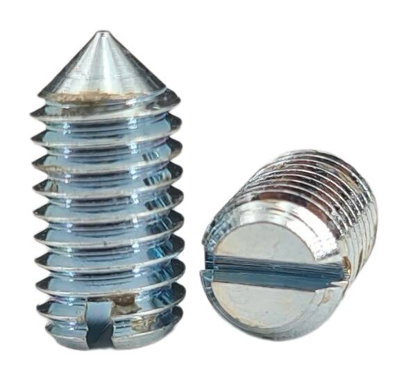 DIN 553 iron set screw with cone point M5x6 zinc