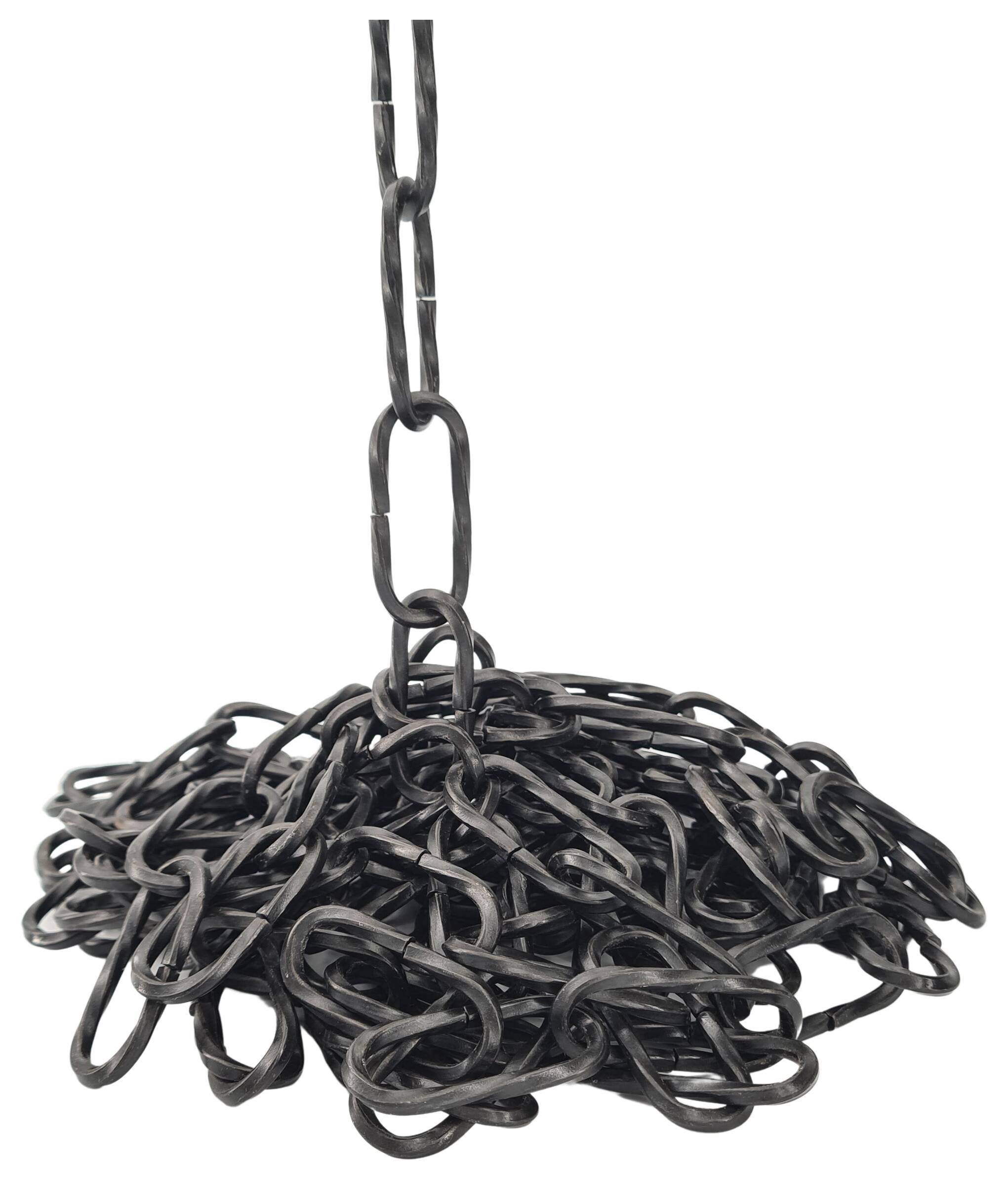 iron chain twisted 3,8 mm thick, black