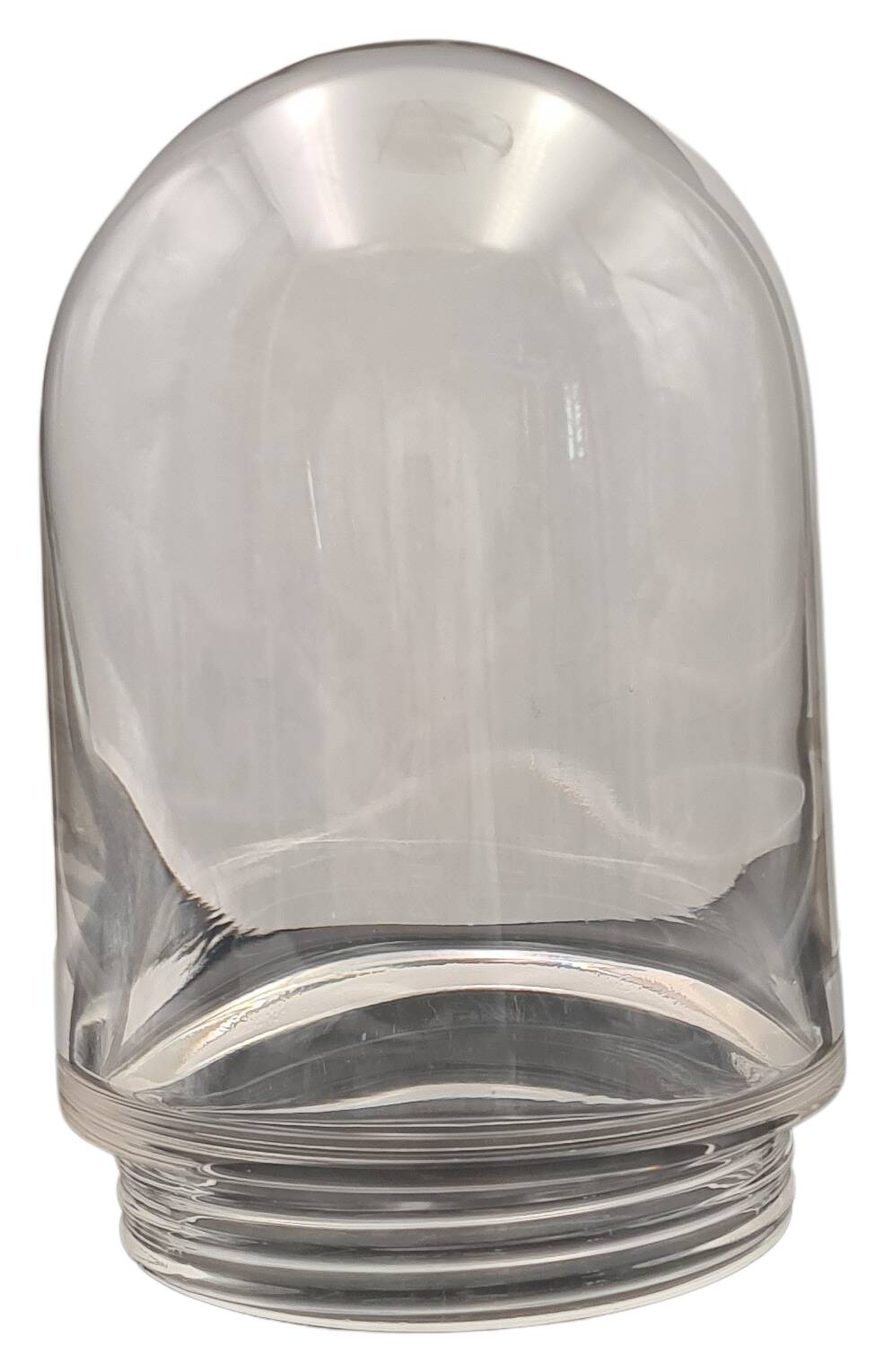 Glas Borosilikat 140x210 zylindrisch m. Halbkugel klar 200W