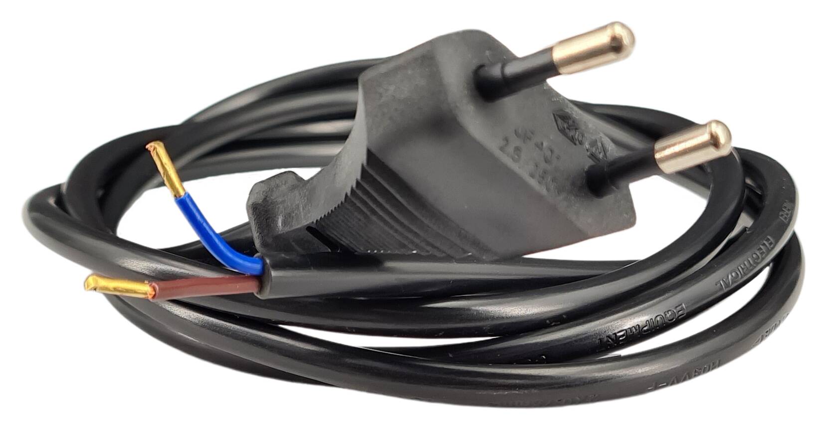 cord-set 2x0,75/1.500 round with Euro plug black