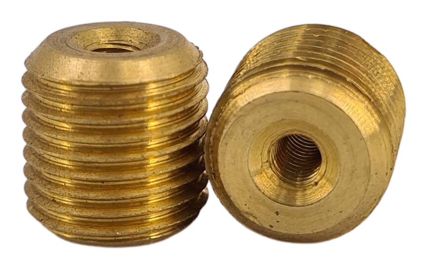brass reducer tubes M10x1x5 male M4 female raw