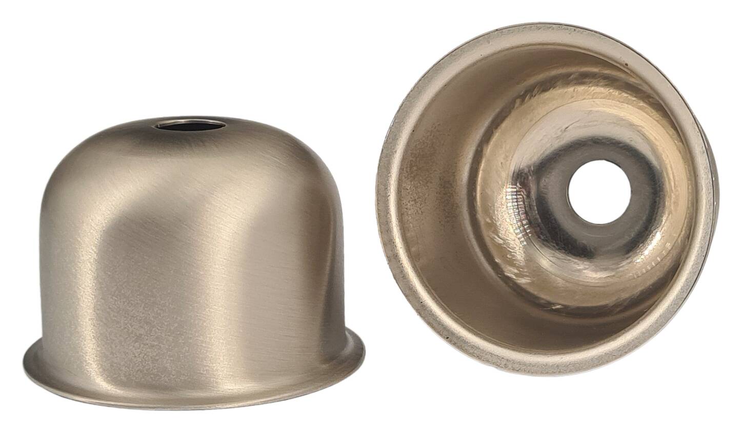 brass cladded socket sleeve 48x35 MH10,5 for socket E27 emma-top nickel-matt