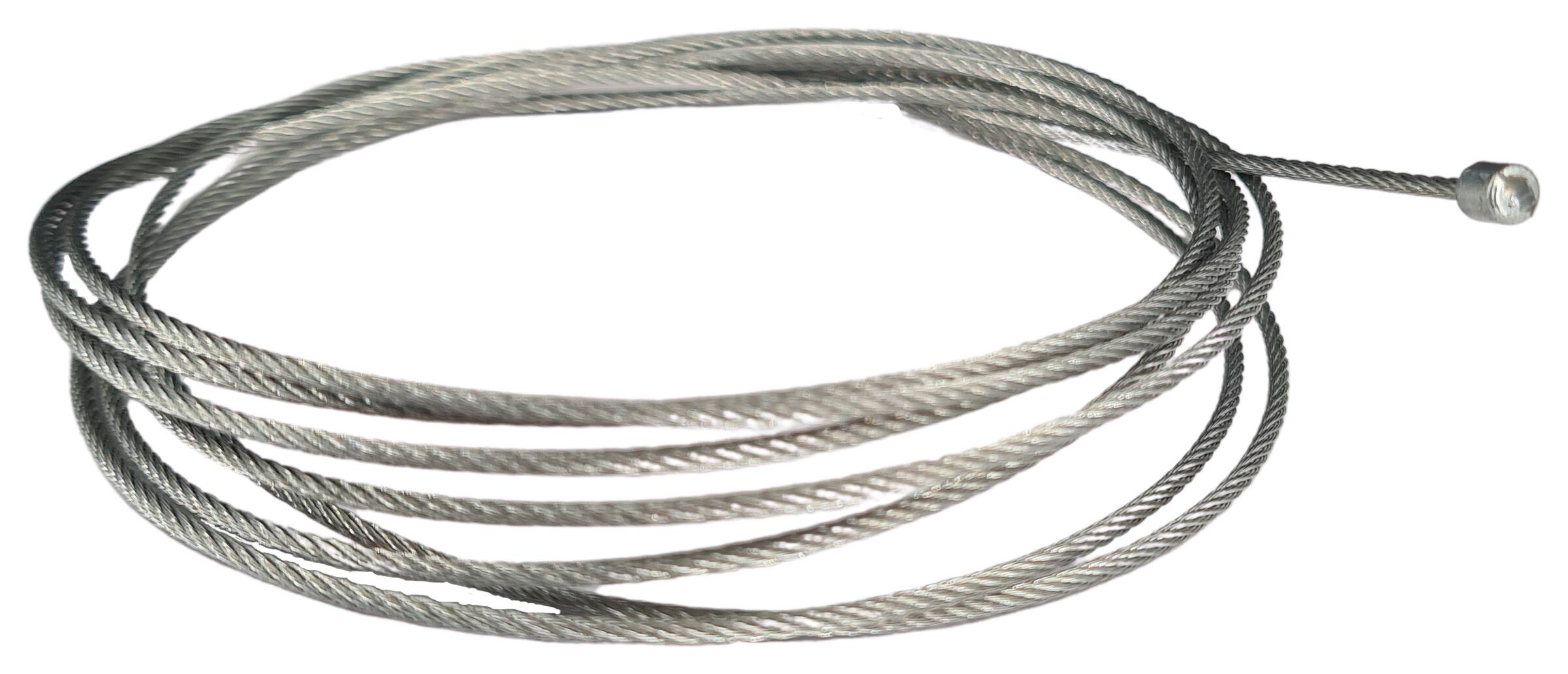 wire part Ø 1,5x1000 mm (7x7) one-sided with cylind. nipple 4x4 mm zinc