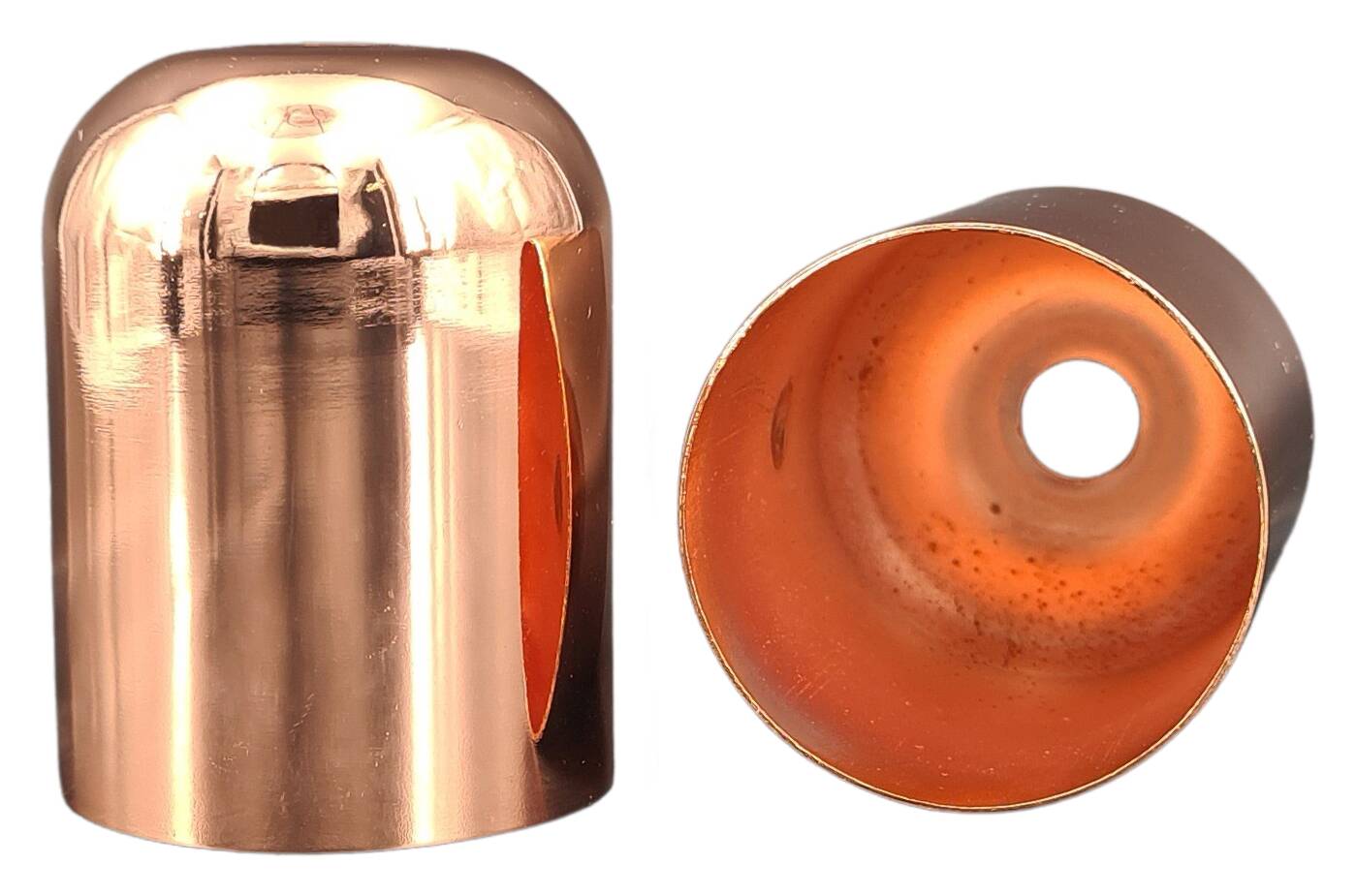 iron socket sleeve 43x57 MH10,5 for socket E27 copper plated shiny