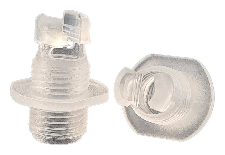 plastic cord grip inside part M10x1x7 male (flat cable) transparent