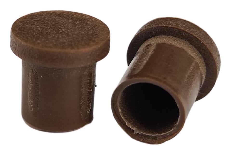 plastic tubing plug tube Ø 10 mm external brown