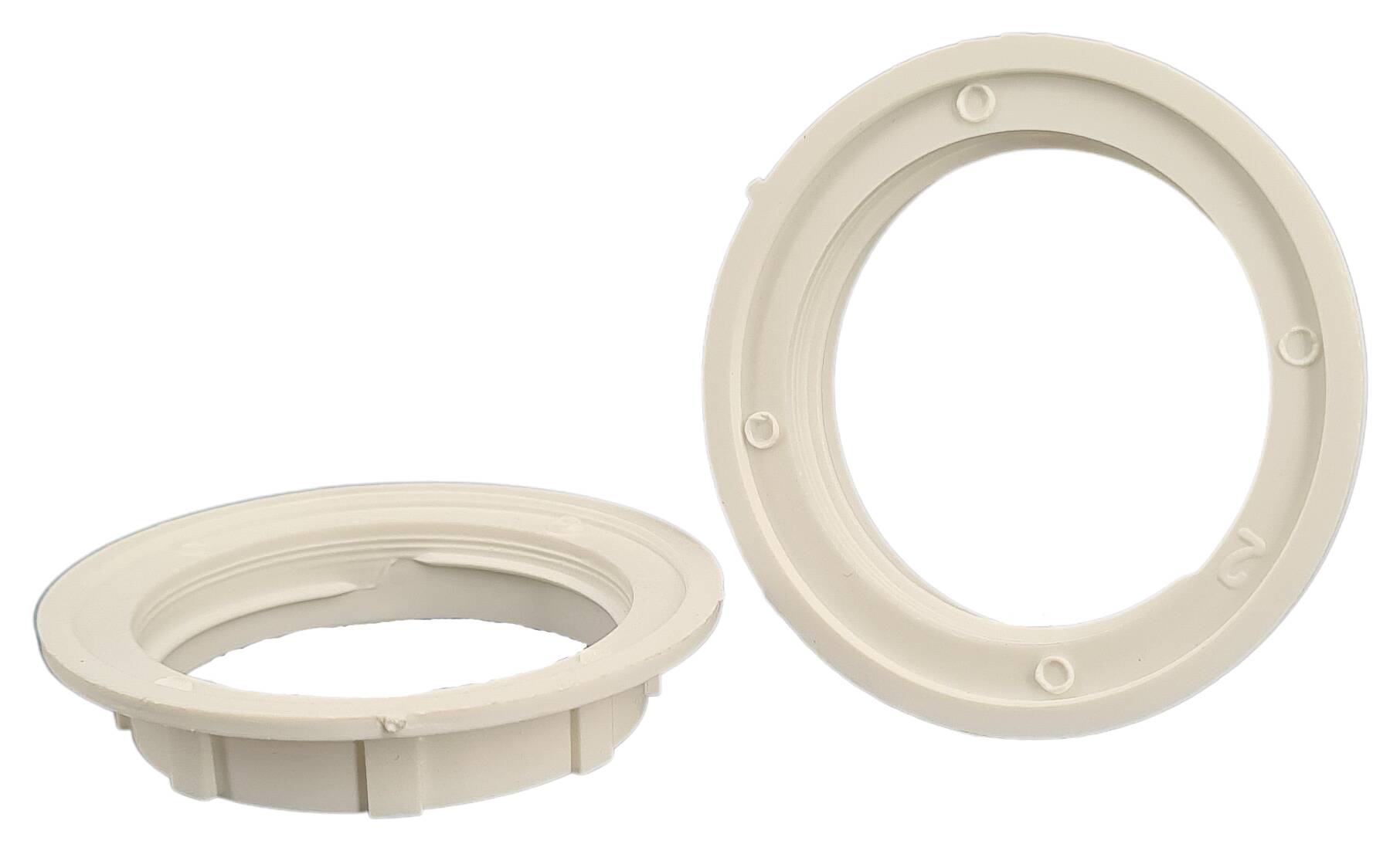 E27 ring nut 55x10 (1 thread) thermoplastic white