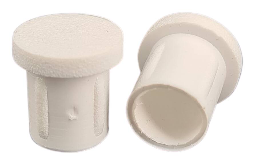 plastic tubing plug tube Ø 10 mm external white