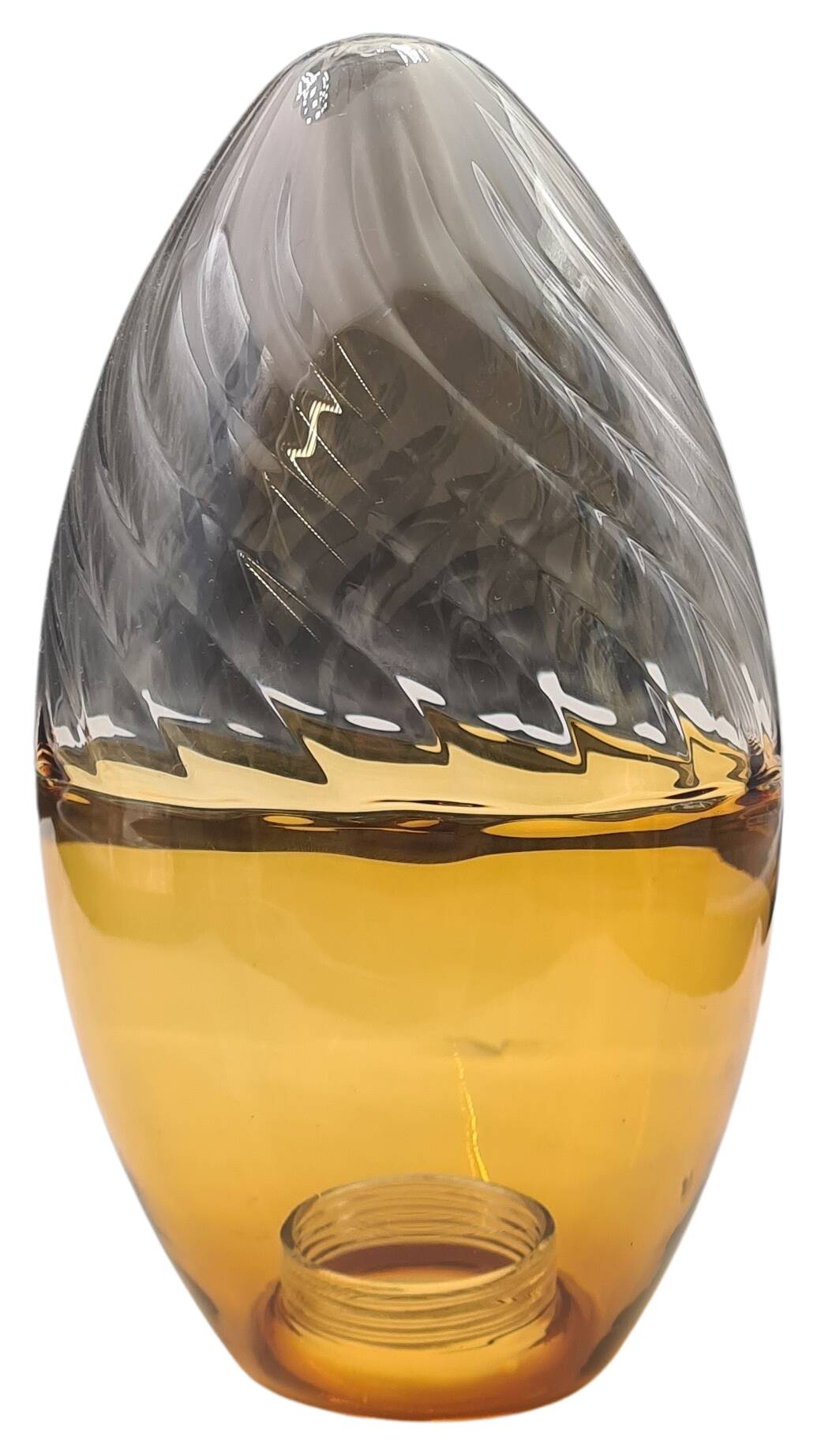 Decorative glass "Belgrad" - 120x207mm - clear golden yellow
