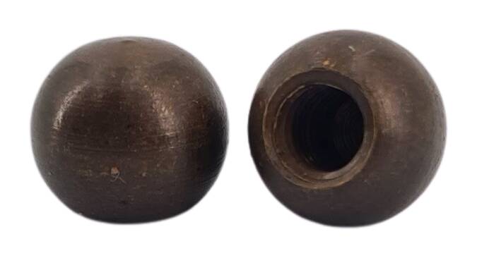 brass ball Ø 10 mm M3 blind thread antique