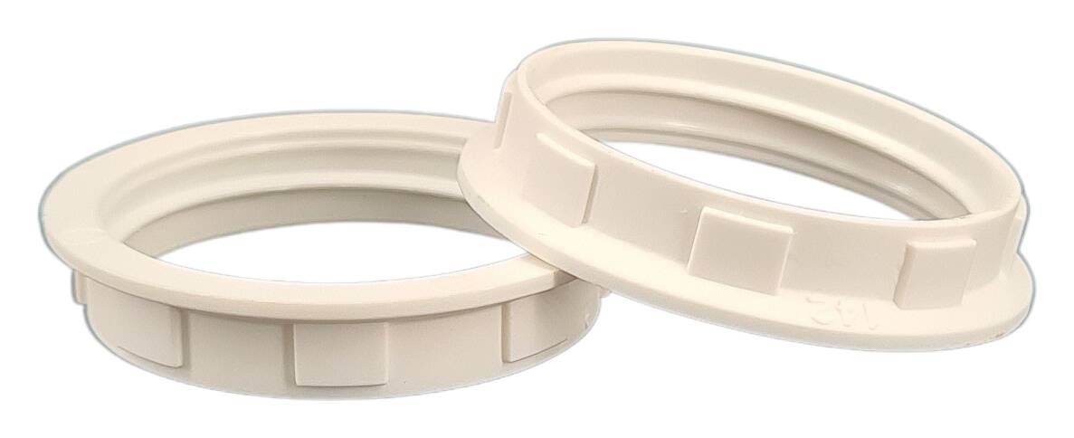 E14 ring nut 35x7 thermoplastic white
