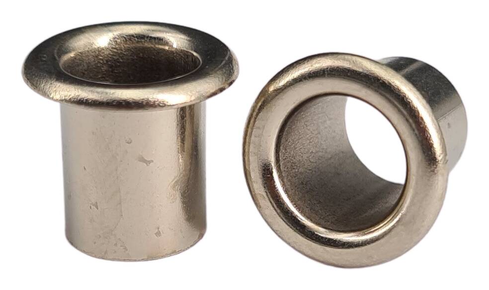 brass hollow rivet B8x12 DIN 7340 Form B nickel