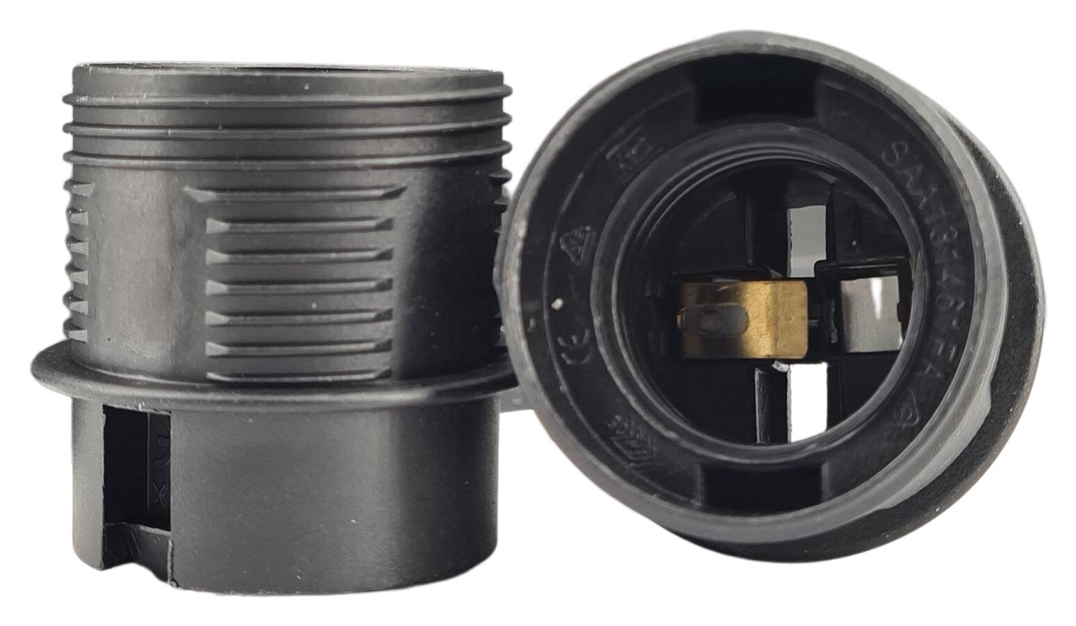 E14 partial-threaded for thermoplastic lampholder black