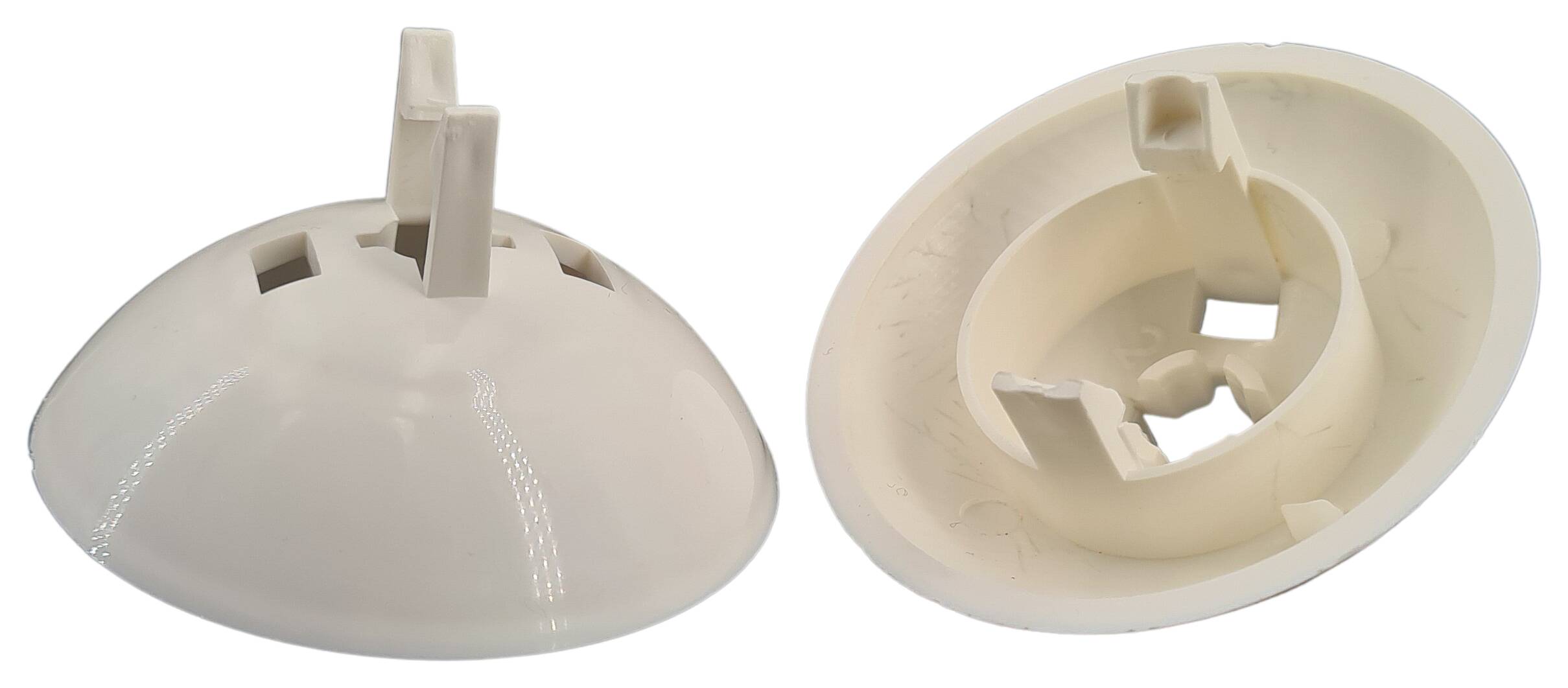 E27 cap for thermoplastic lampholder double-clip white