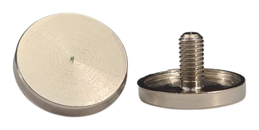 brass cap with screw 12x7 M3x5 nickel