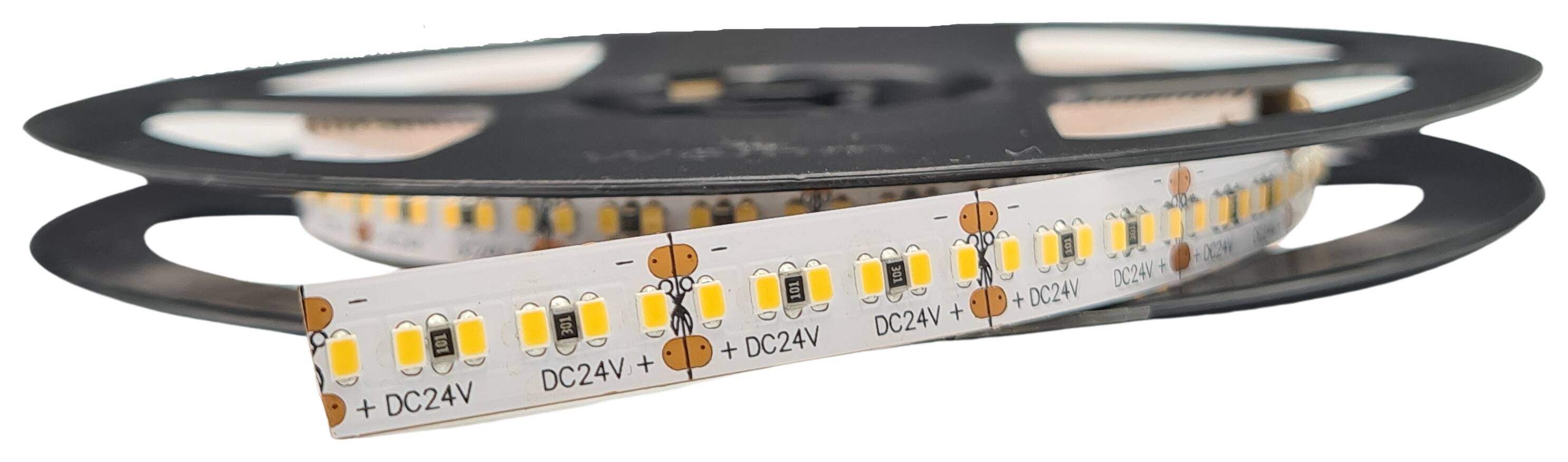 LED-Strip flexibel IP20 24V 24W/m 2320lm/m 4.000K RA>90 300LEDs/m rückseitig 3M Tape Rolle à 5 m