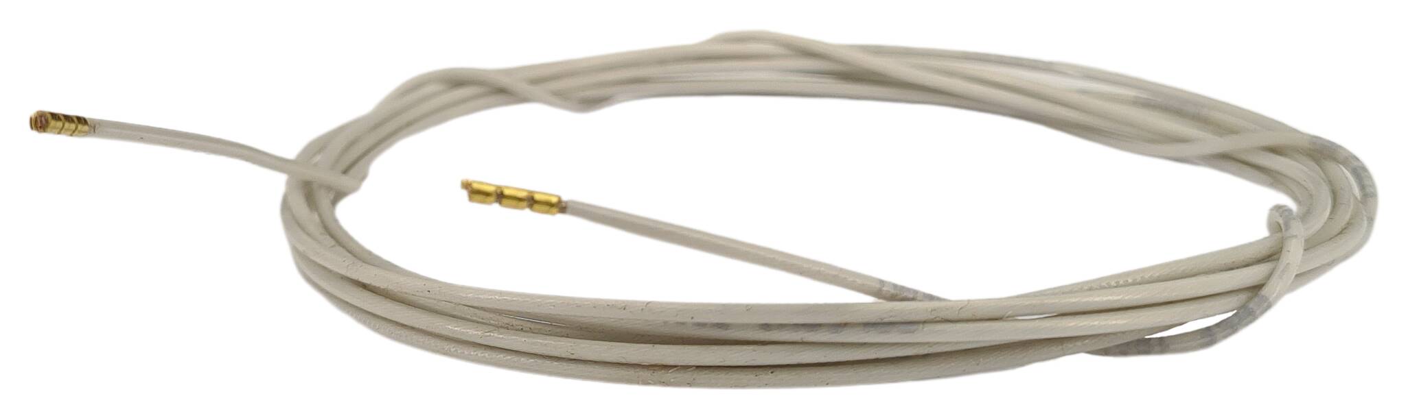 Teflon strand cable-section 1x0,75 FEP 2000 mm long both sides ferruled endswhite