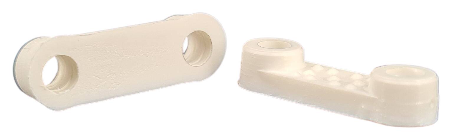 polyamide clamp 23x7x3 hole distance 16 mm hole Ø ca. 3,7 mm white