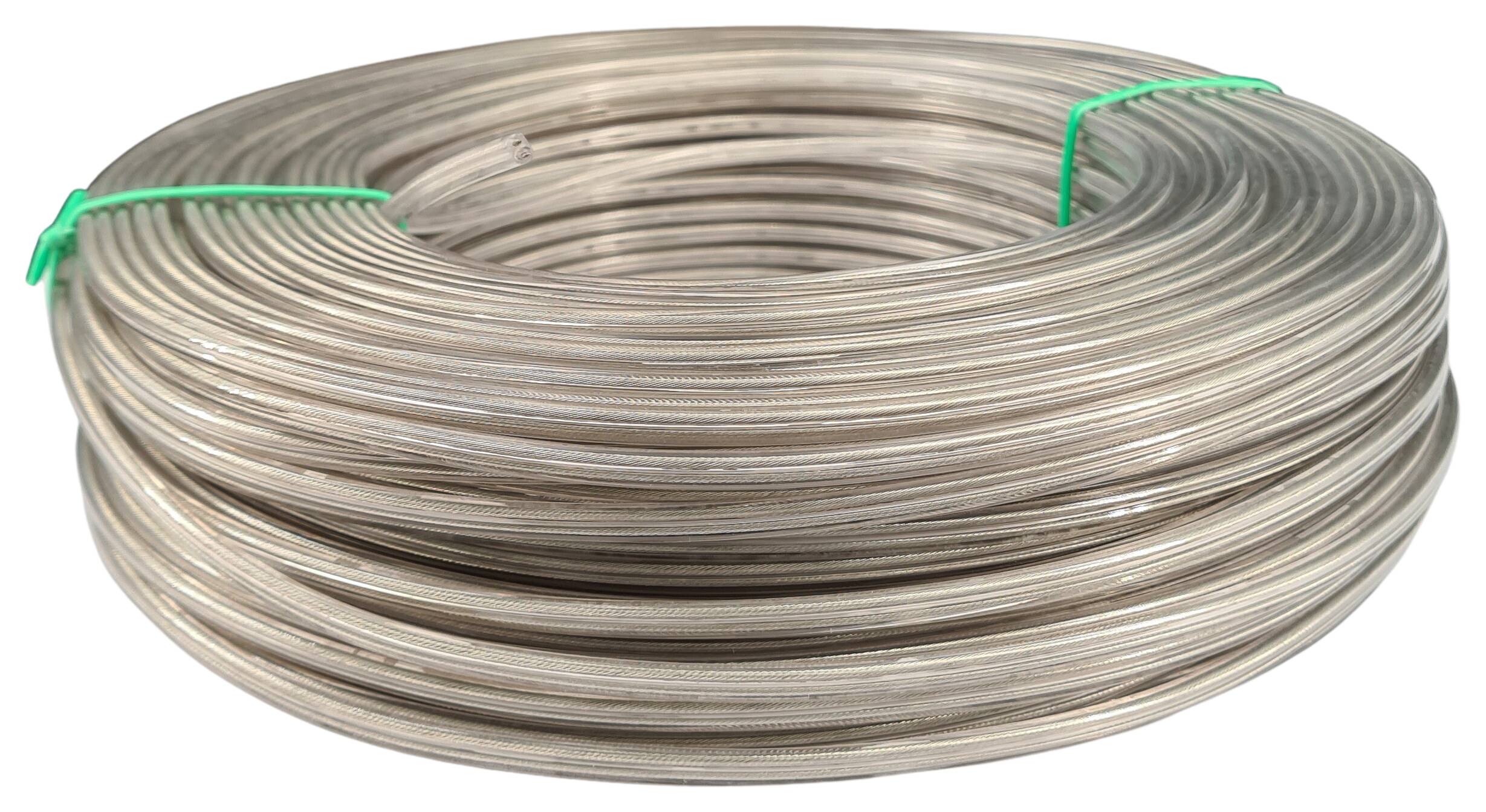 Kabel 2x0,75 flach PVC/PVC 500 mtr. Spule transparent