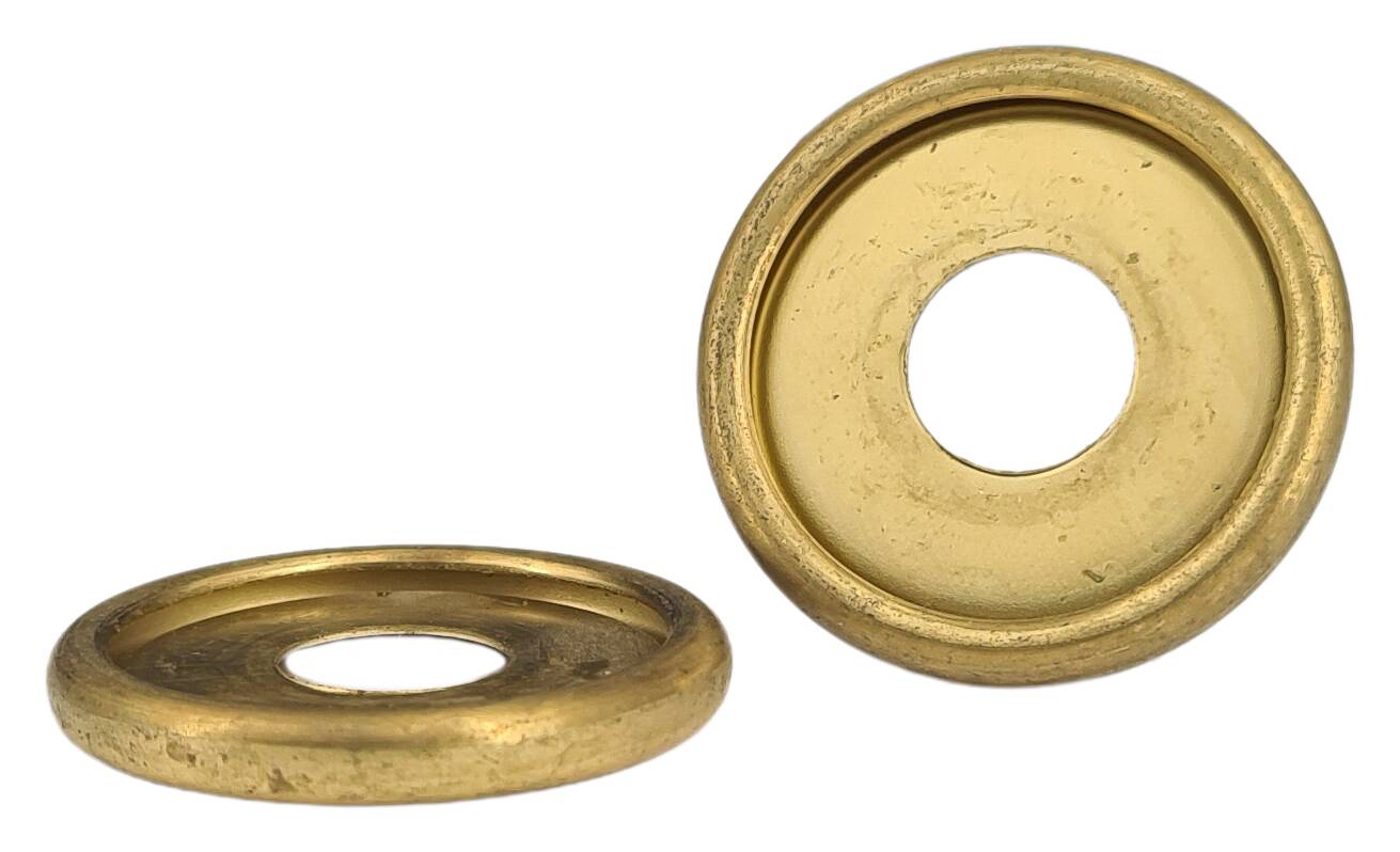 brass cladded centering washer with bead 57x5 MH10,5 for 50 mm tube raw