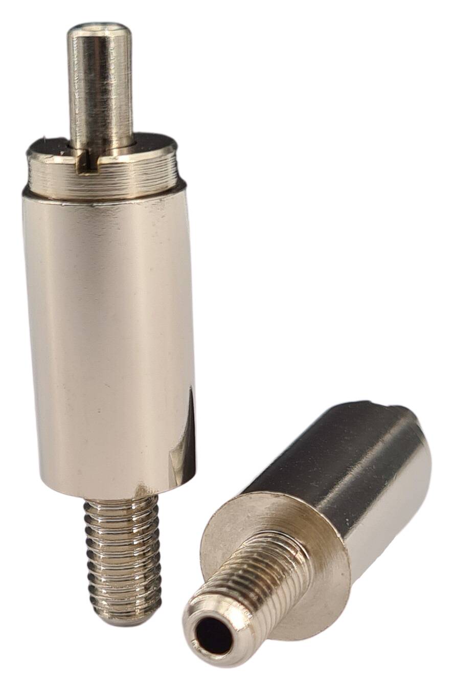 brass cableblocker with slot 10x30 M5x10 male nickel
