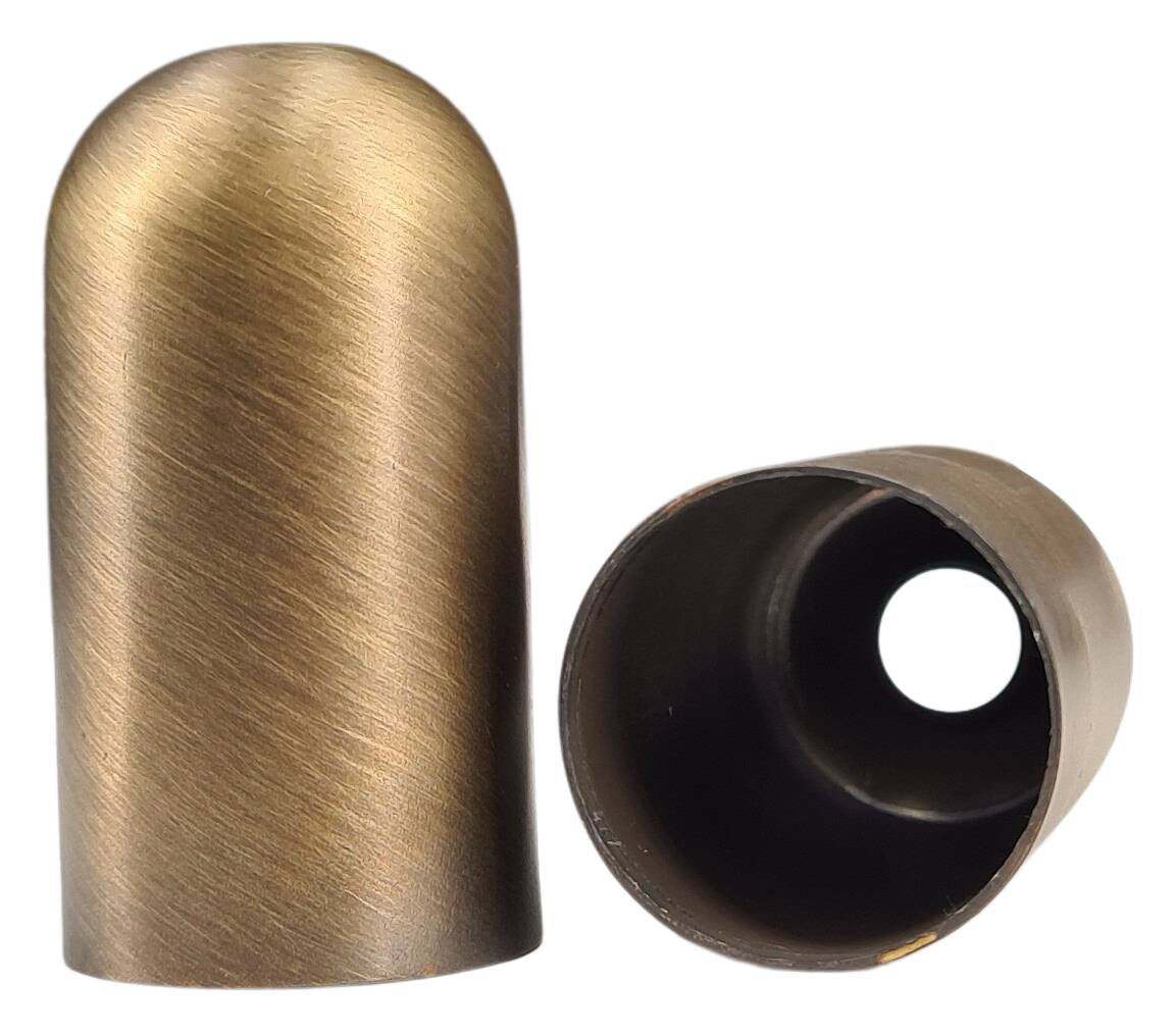 brass cladded socket sleeve 31x57 MH10,5 for socket E14 antique