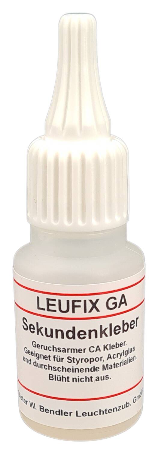 adhesive Leufix GA á 20 gr. reduced-odour adhesive for gummi, plastic and metal