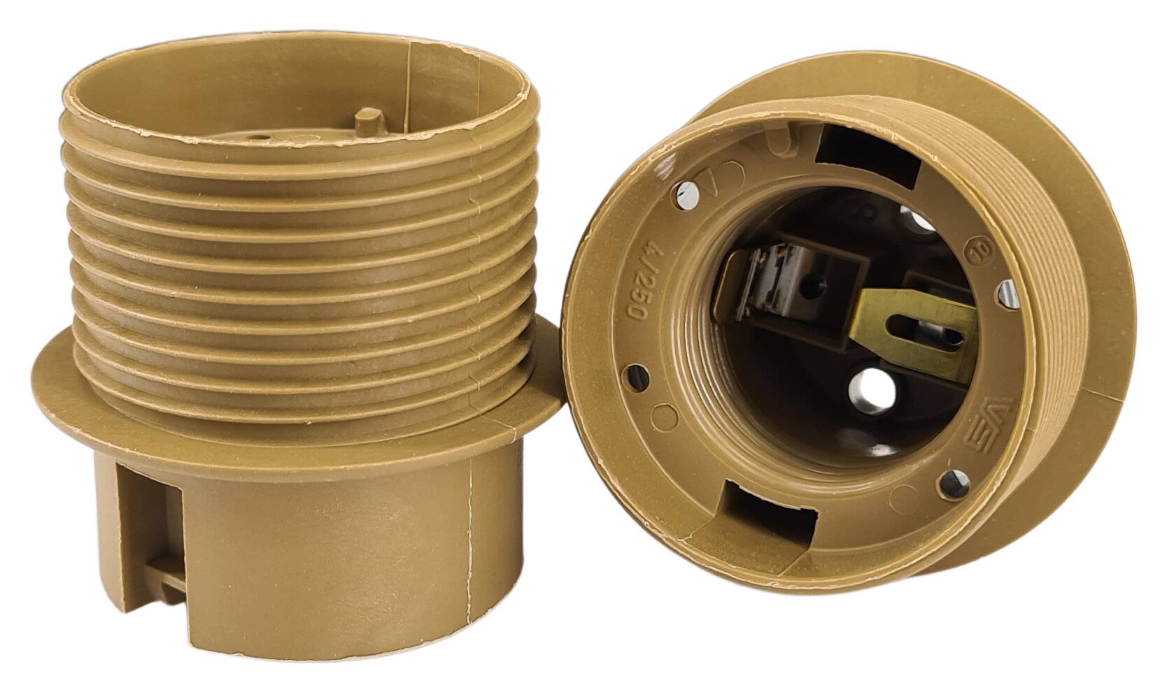 E27 partial-threaded for thermoplastic pull-switch lampholder gold