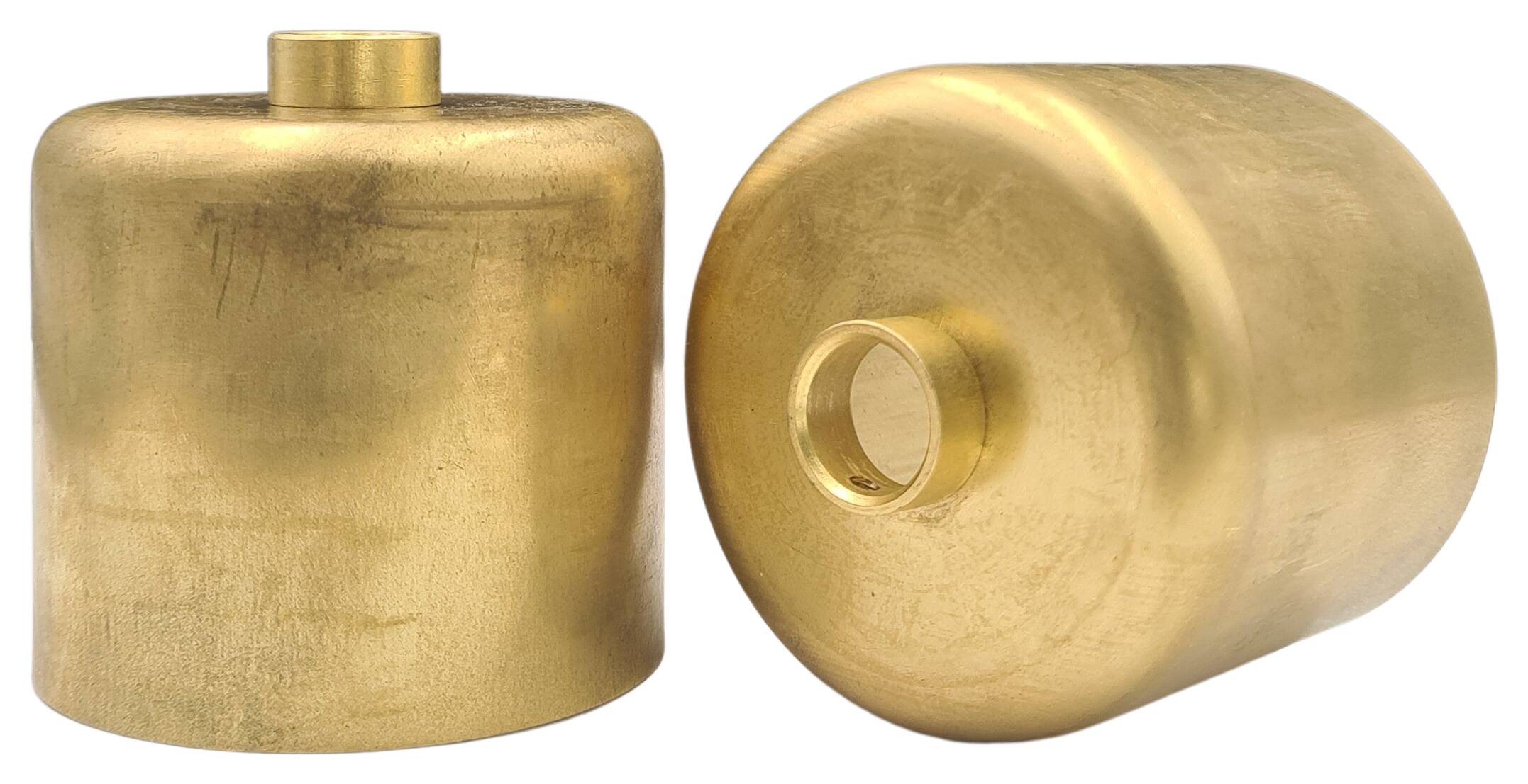 brass plated ceiling 62x63 cylindrical with adjusting ring for 13 mm tube raw