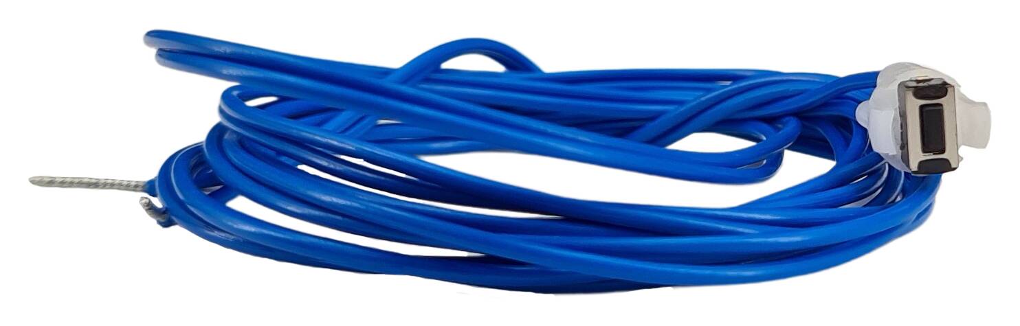 Taster f. Pouls-Dimmer m. Kabel 1.500 mm lg 10mm freies Ende verdrillt+verzinnt mit Kugel. blau