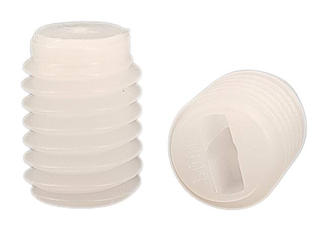 DIN 551 plastic set screw without cone point M3x4 PA6 nature