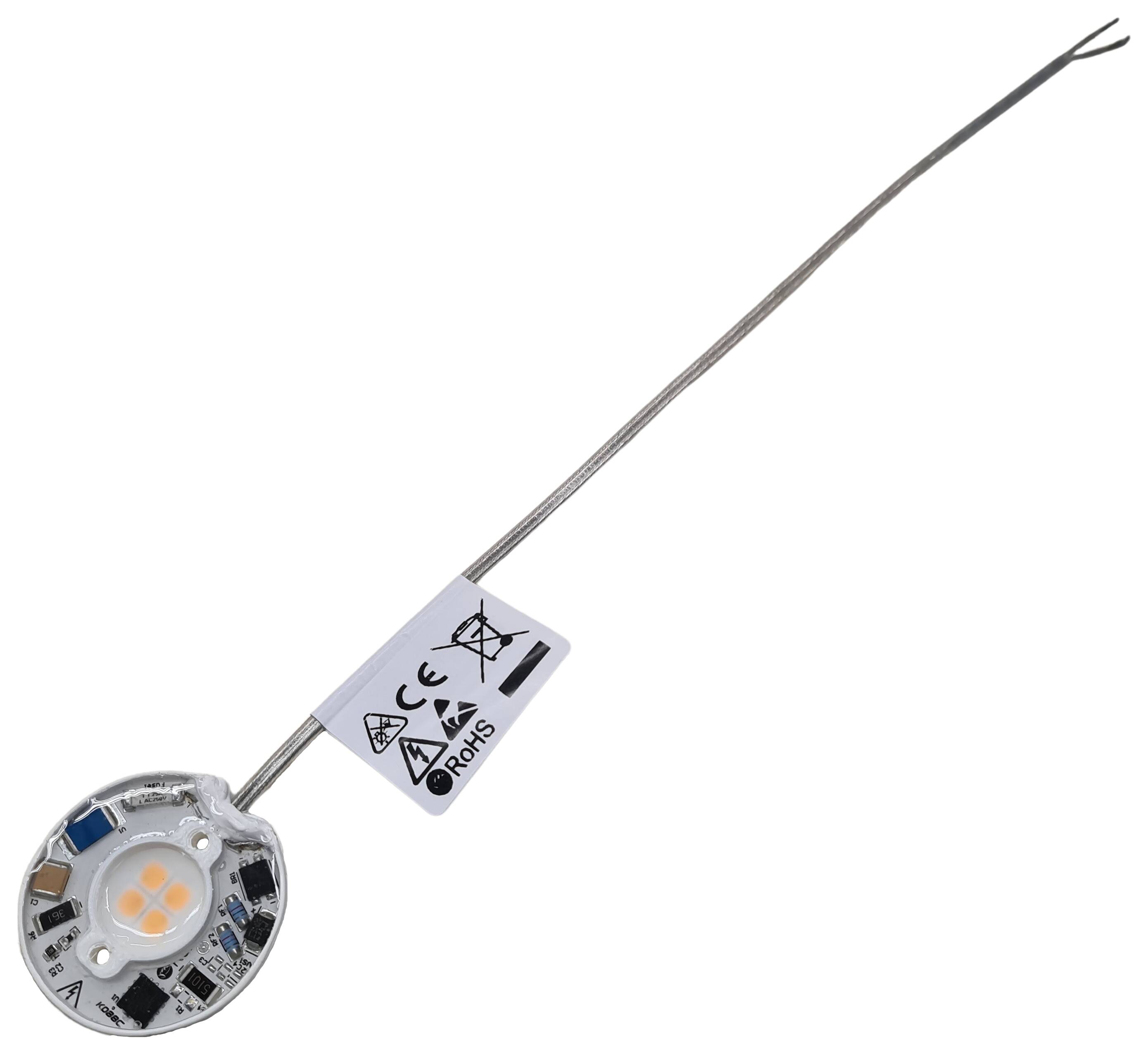 LED-Modul Ø 45 mm 230V/AC 8W 3000K CRI>85 800lm m. Kabel 280 mm vergossen m. Reduktion f. Reflektor